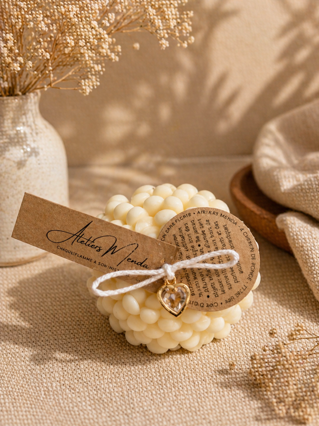 Petite Bougie Fleur Ronde | Collection Fête des Mères