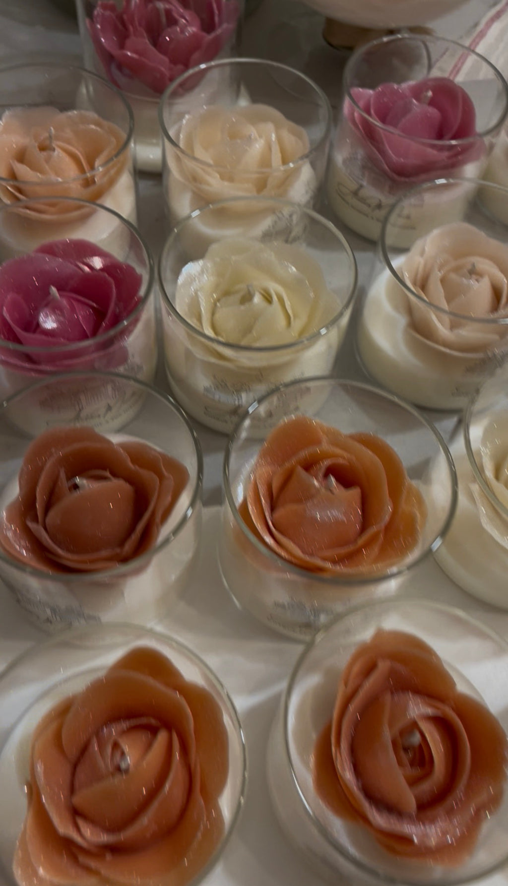 Petit Verre Bougie Rose — Différents Coloris
