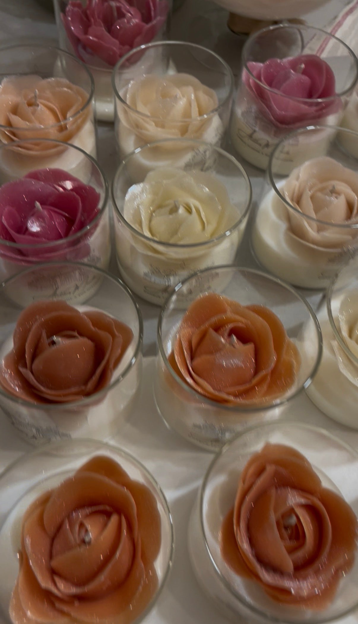 Petit Verre Bougie Rose — Différents Coloris