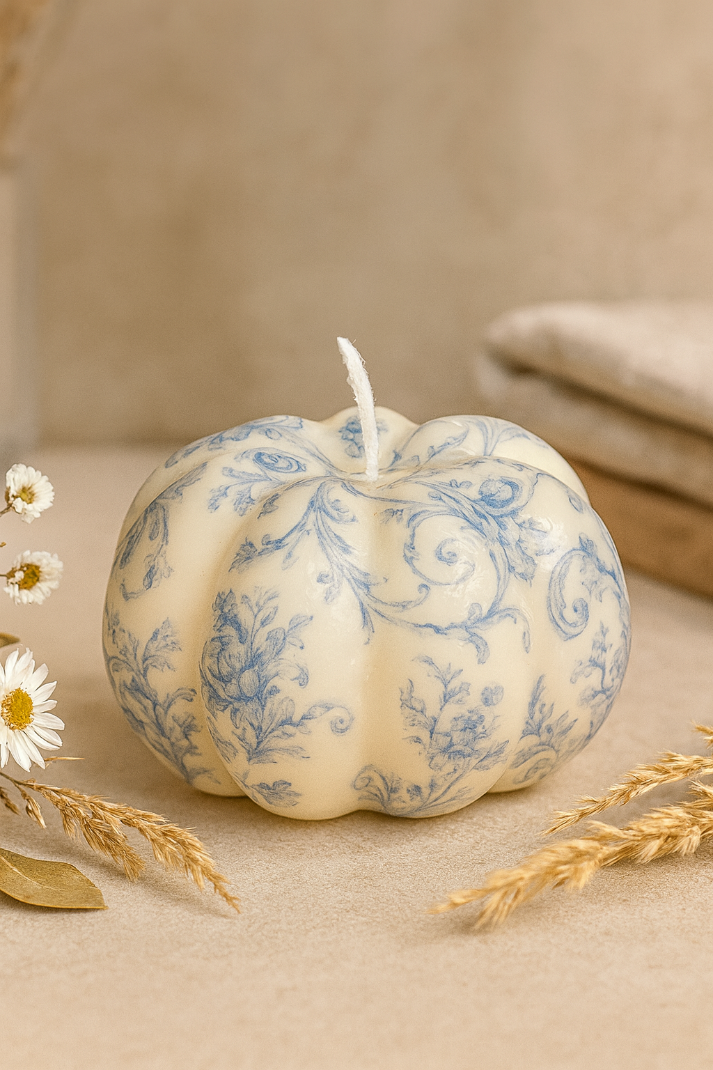 Bougie Citrouille Décorée