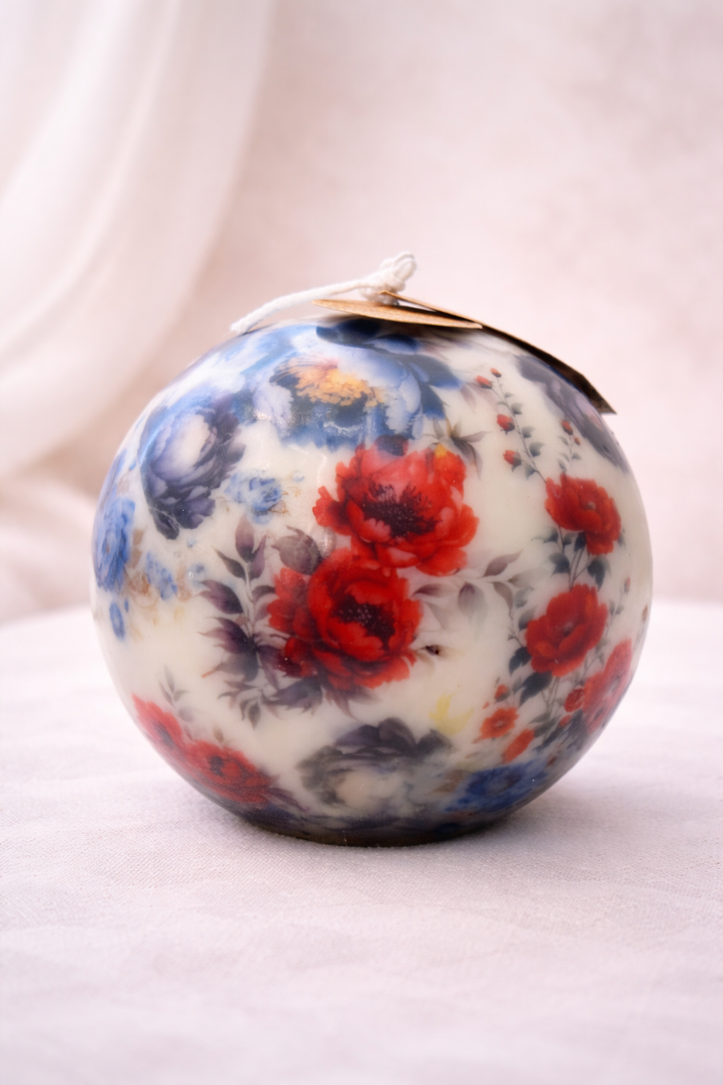 Boule Moyenne Décorée - Fleurs