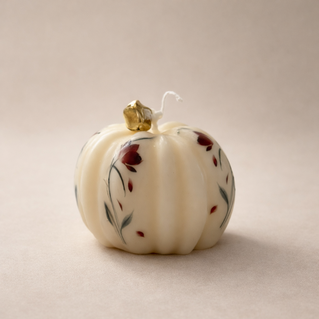 Bougie Citrouille Décorée