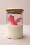 Bougie Contenante Feuille Rose Rouge Sans Parfum