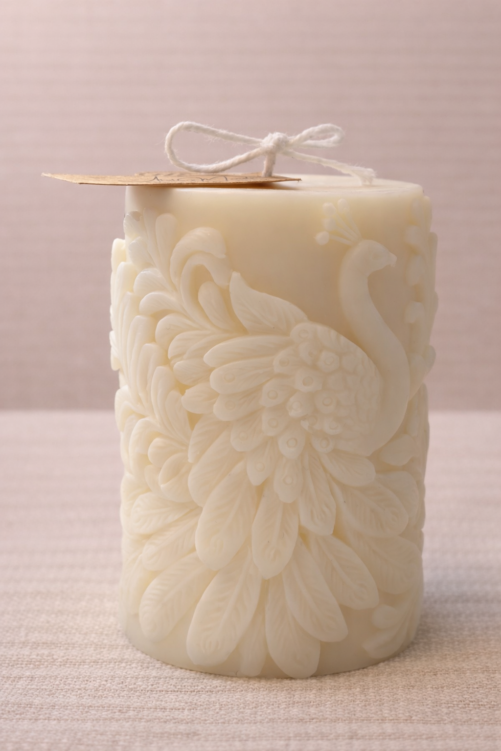 Bougie décorative Paon