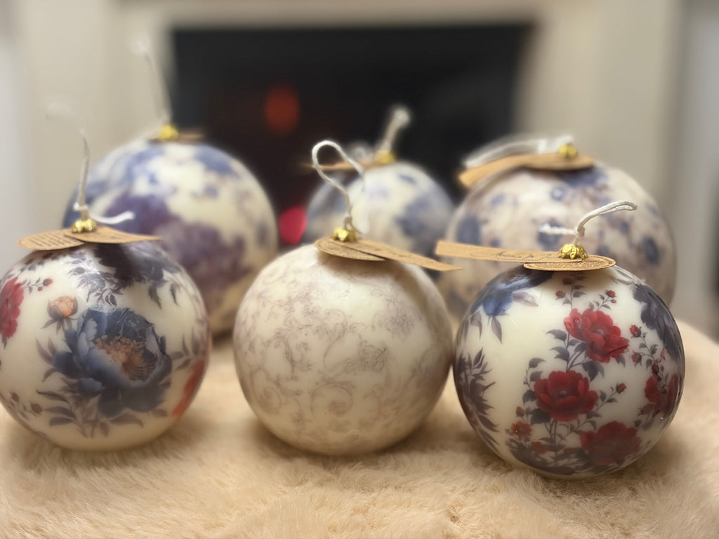 Boule Moyenne Décorée - Fleurs