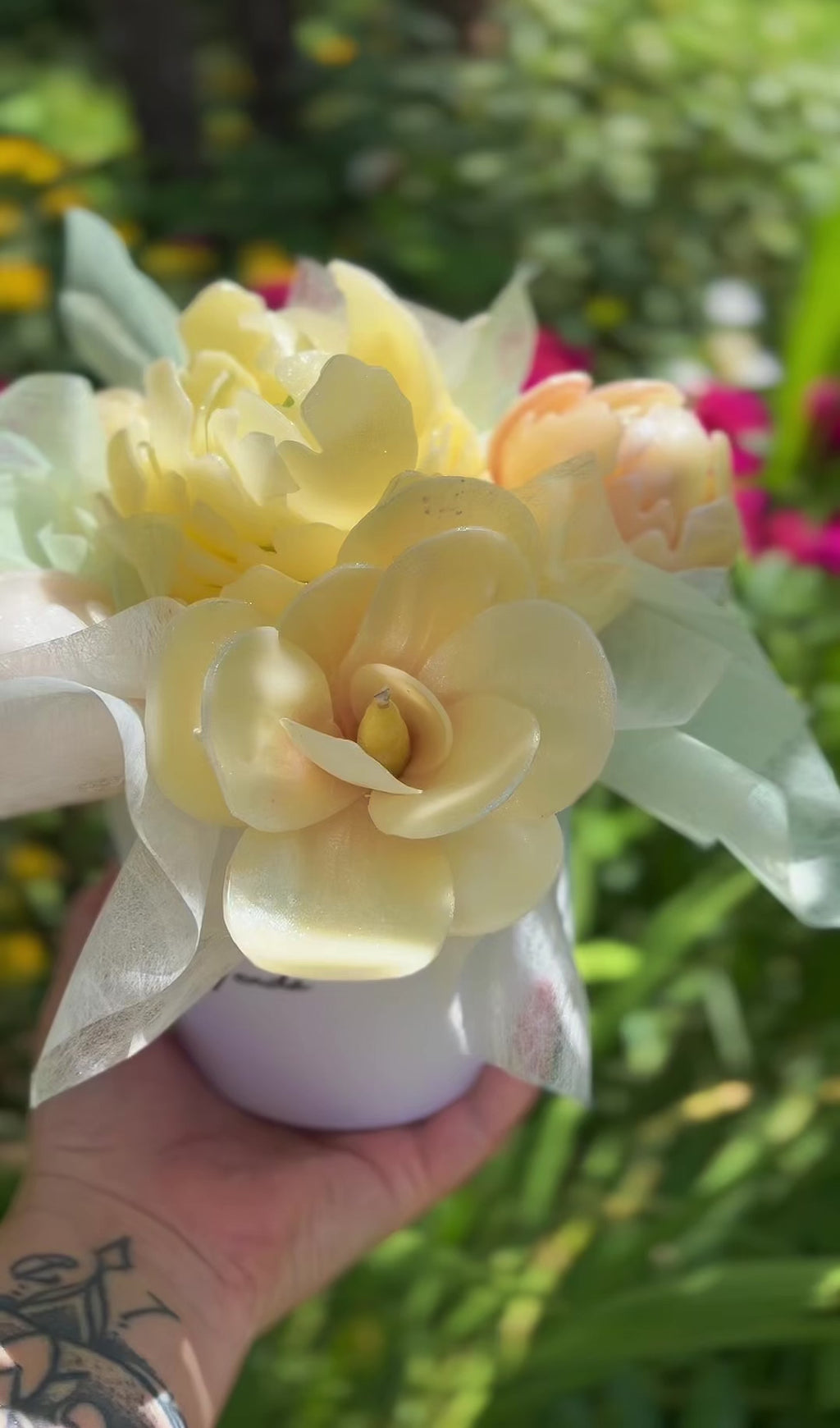 Bouquet de Bougies Artisanales Sculptées – Cadeau Unique